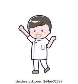 This is an illustration of a man's "Nurse 01".