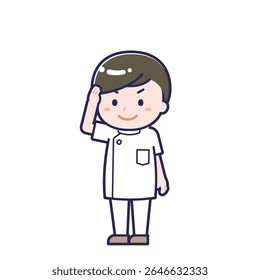 This is an illustration of a man's "Nurse 01".