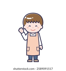 This is an illustration of a man's "nursery teacher".