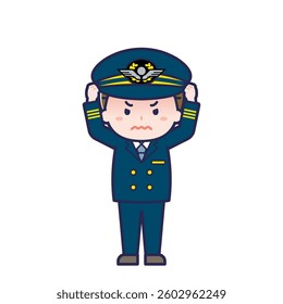 This is an illustration of a man's "pilot".