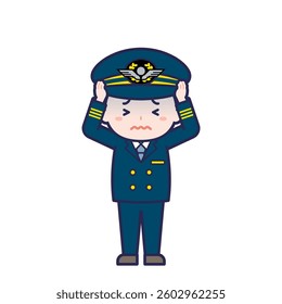 This is an illustration of a man's "pilot".