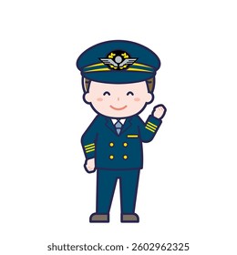 This is an illustration of a man's "pilot".