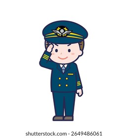 This is an illustration of a man's "pilot".