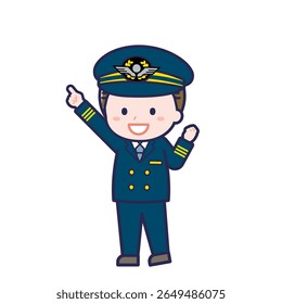 This is an illustration of a man's "pilot".