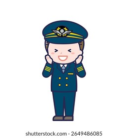 This is an illustration of a man's "pilot".