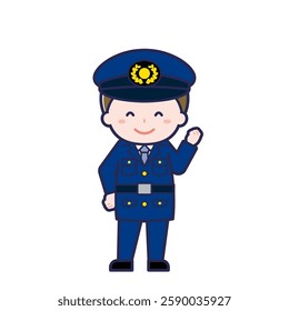 This is an illustration of a man's "police officer".