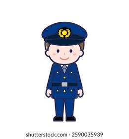 This is an illustration of a man's "police officer".