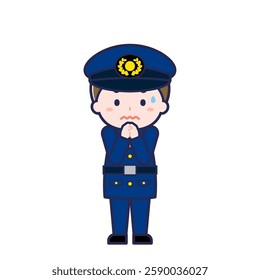 This is an illustration of a man's "police officer".