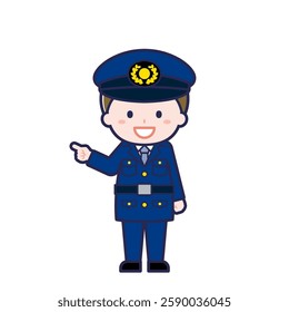 This is an illustration of a man's "police officer".