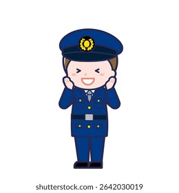 This is an illustration of a man's "Police Officer".