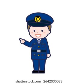 This is an illustration of a man's "Police Officer".