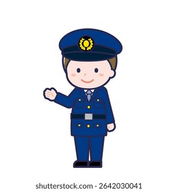 This is an illustration of a man's "Police Officer".