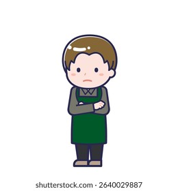 This is an illustration of a man's "Restaurant staff".