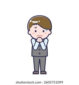 This is an illustration of a man's "salesperson".