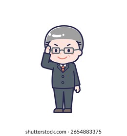 Dies ist eine Illustration des "leitenden Büroangestellten" eines Mannes.