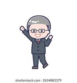 This is an illustration of a man's "Senior office worker".