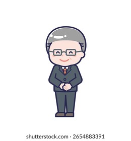 Esta é uma ilustração do "funcionário sênior" de um homem.