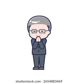 This is an illustration of a man's "Senior office worker".