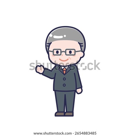 This is an illustration of a man's "Senior office worker".