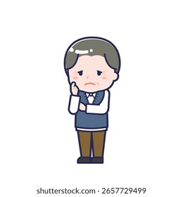 Esta es una ilustración de "Personas mayores vestidas de civil" de un hombre.
