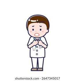 This is an illustration of a man's "Short sleeve doctor".