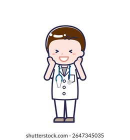 This is an illustration of a man's "Short sleeve doctor".