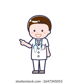 This is an illustration of a man's "Short sleeve doctor".