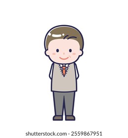 This is an illustration of a man's "suit middle age".