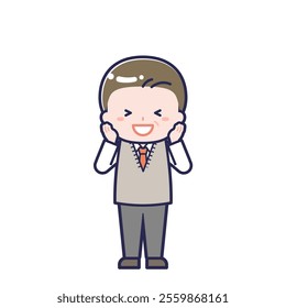 This is an illustration of a man's "suit middle age".