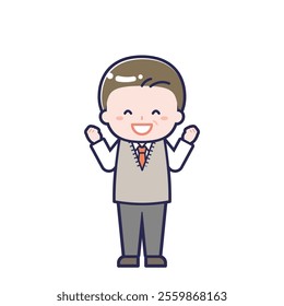 This is an illustration of a man's "suit middle age".