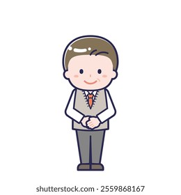 This is an illustration of a man's "suit middle age".
