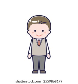 This is an illustration of a man's "suit middle age".