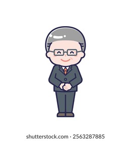 This is an illustration of a man's "suit_senior".