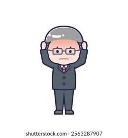 This is an illustration of a man's "suit_senior".