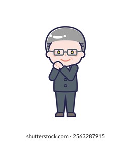 This is an illustration of a man's "suit_senior".
