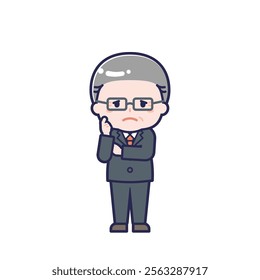 This is an illustration of a man's "suit_senior".