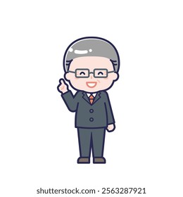 This is an illustration of a man's "suit_senior".