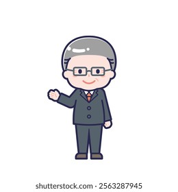 This is an illustration of a man's "suit_senior".