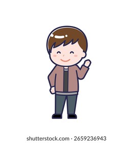 Esta é uma ilustração de "Adolescentes à paisana" de um homem.