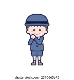 This is an illustration of a man's "Uniform_Kindergarten children".