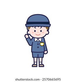 This is an illustration of a man's "Uniform_Kindergarten children".