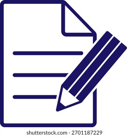 Esta es una ilustración de una marca (icono de pluma y documento).