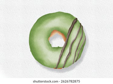 this is the illustration of The Matcha Donut