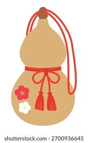 This is a  illustration material of gourd decoration.