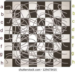 This illustration of the maze on the board