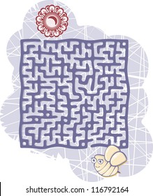 This is illustration of the maze's bee. Vector