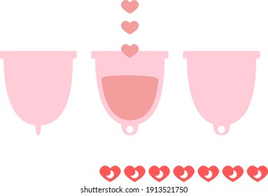 Esta es una ilustración de una taza menstrual.