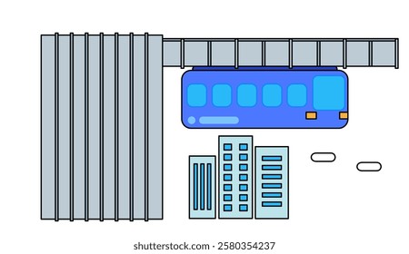 This is an illustration of a monorail.