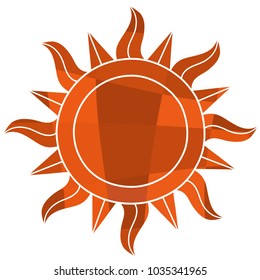 This is an illustration of Mosaic sun symbol