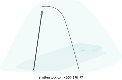 This is an illustration of a mosquito net that can be set up with one touch.